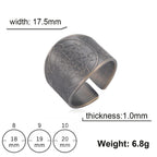 My Shape Vintage Solomon Rings Seal of The 7 Archangels Rings for Men Bronze Copper Ring Viking Rune Finger Ring Amulet Jewelry