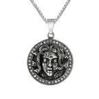Classic Medusa Snake Pendant — Stainless Steel