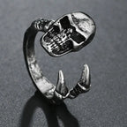 New Design Skull Crow Skull Ring Woodpecker Bird Men's Ring Punk Stylish Jewelry