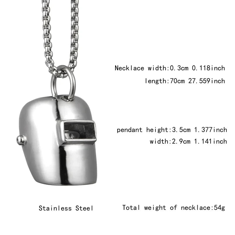Fashion Punk Style Mask Men's Pendant Titanium Steel Hanging Neck Jewelry Student Hipster Hot Sale