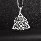Sun Moon Star Trinity Pendant Necklace
