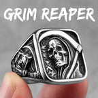 Grim Reaper Skull Ring — Stainless Steel
