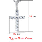 Gold Iced Out Cross Pendant Rope Cuban Chain