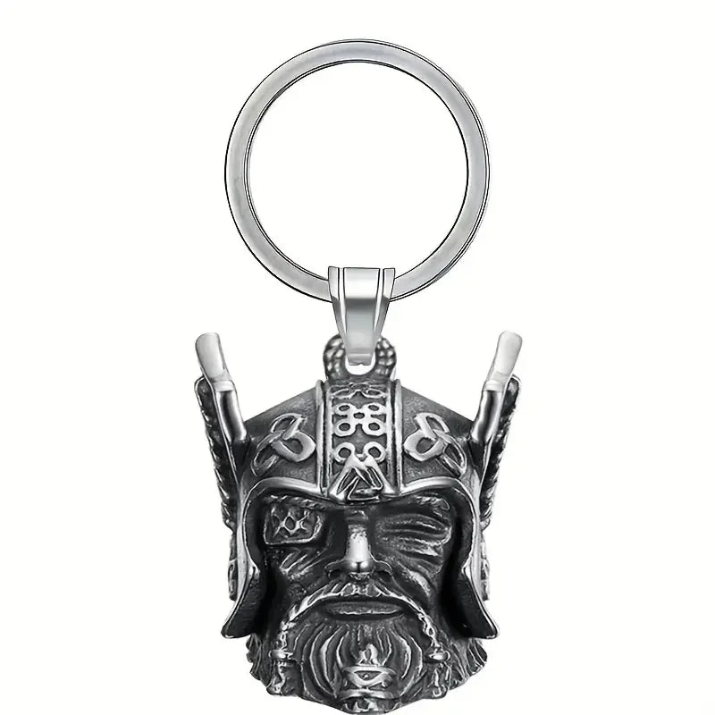 Norse Gods Odin Celtic Knot Motorcycle Bell Necklace Men's Punk Riding Rock Lucky Exorcism Amulet Jewelry