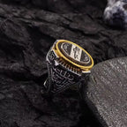 Arabic Calligraphy Islamic Signet Ring — Silver-Tone