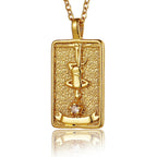 22 Style Classic Tarot Card Pendant Necklace Double Sided Zircon Tarot Necklace Major Arcana Empress Sun Star Sign