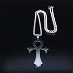 Gothic Ankh Cross Pendant Necklace — Stainless Steel