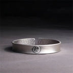 Eight Trigrams Auspicious Clouds Open Bangle Bracelet for Men