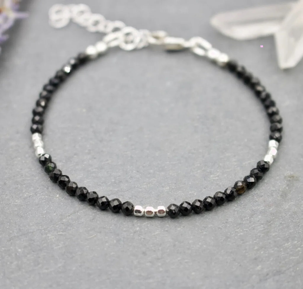 Black Tourmaline Empath Protection Bracelet for Women