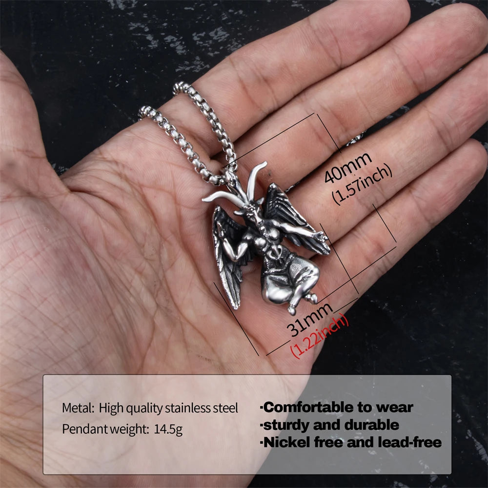 Lucifer Sigil Stainless Steel Pendant Necklace