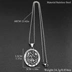 Saint Christopher Medal Pendant Necklace — Gold-Tone