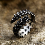 Dragon Bone Ring — Black Stainless
