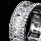 Iced Out Ring Stainless Steel 8MM CZ
