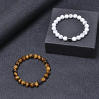 Natural Obsidian Stone Bracelet Magnetic Anxiety Relief Healthy Women Men Smoking Cessation Weight Loss Black Beads