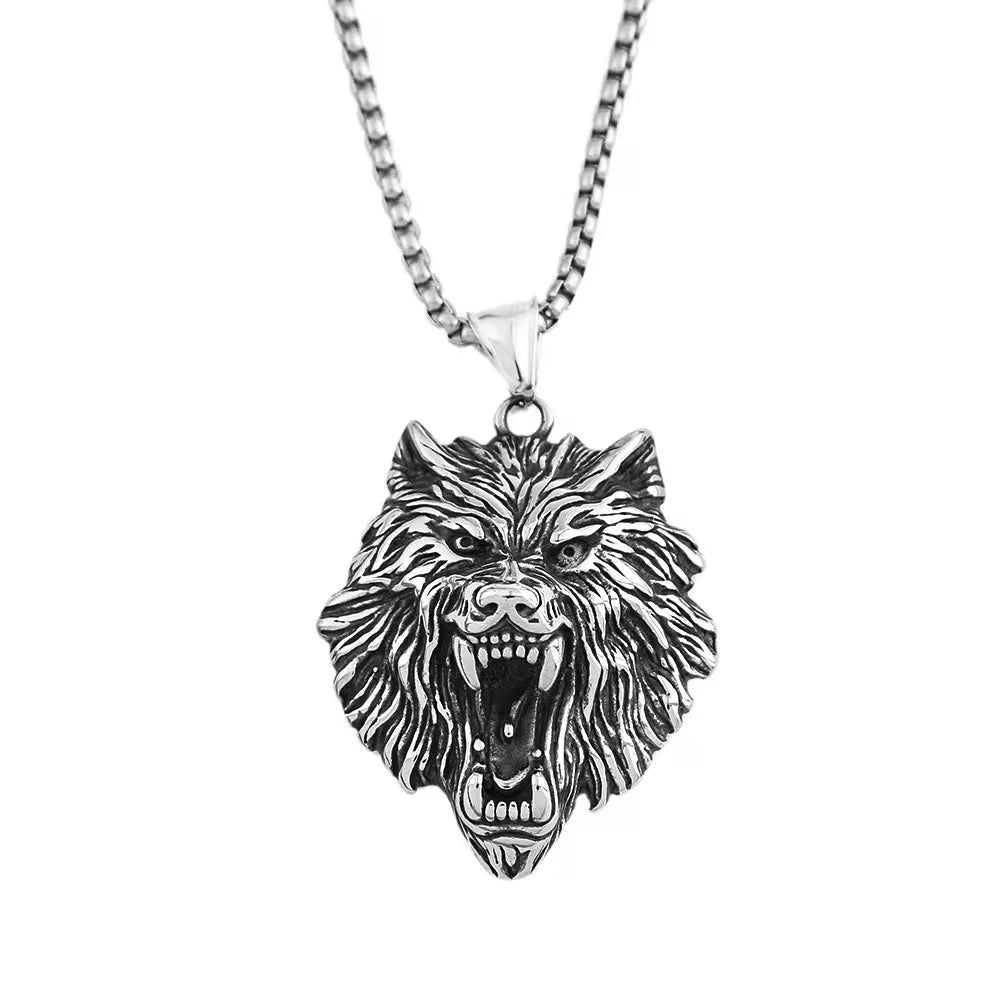 Wolf Fenrir Pendant — Stainless Steel