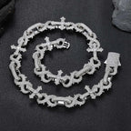 Iced Out Cross Cuban Chain Necklace 16MM