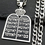 Torah Ten Commandments Pendant Necklace — Gold