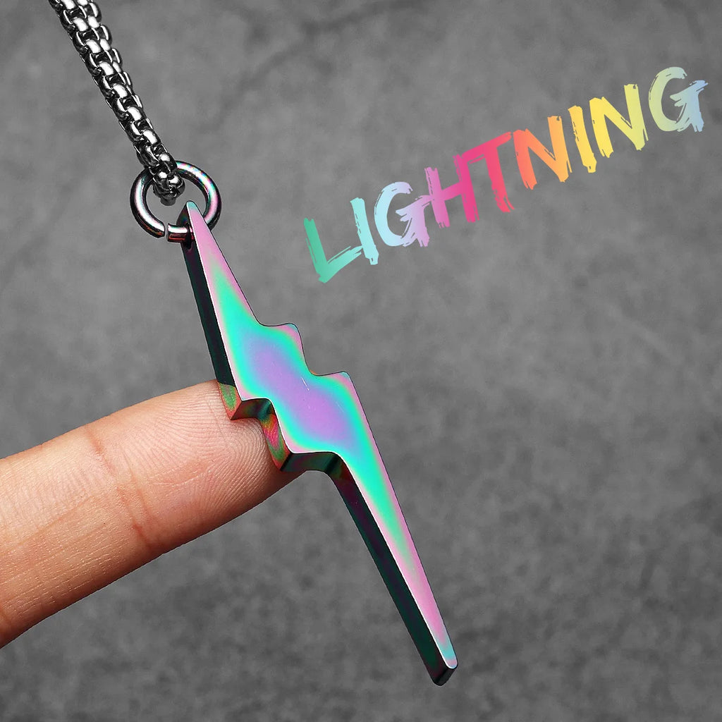 Lightning Minimal Pendant — Stainless Steel
