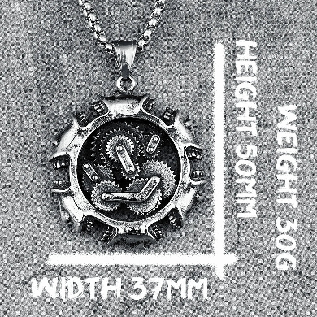 steampunk Mechanical Gear Gothic Skull Stainless Steel Men Women Necklaces Pendants Chain Punk Jewelry Creativity Gift Wholesale