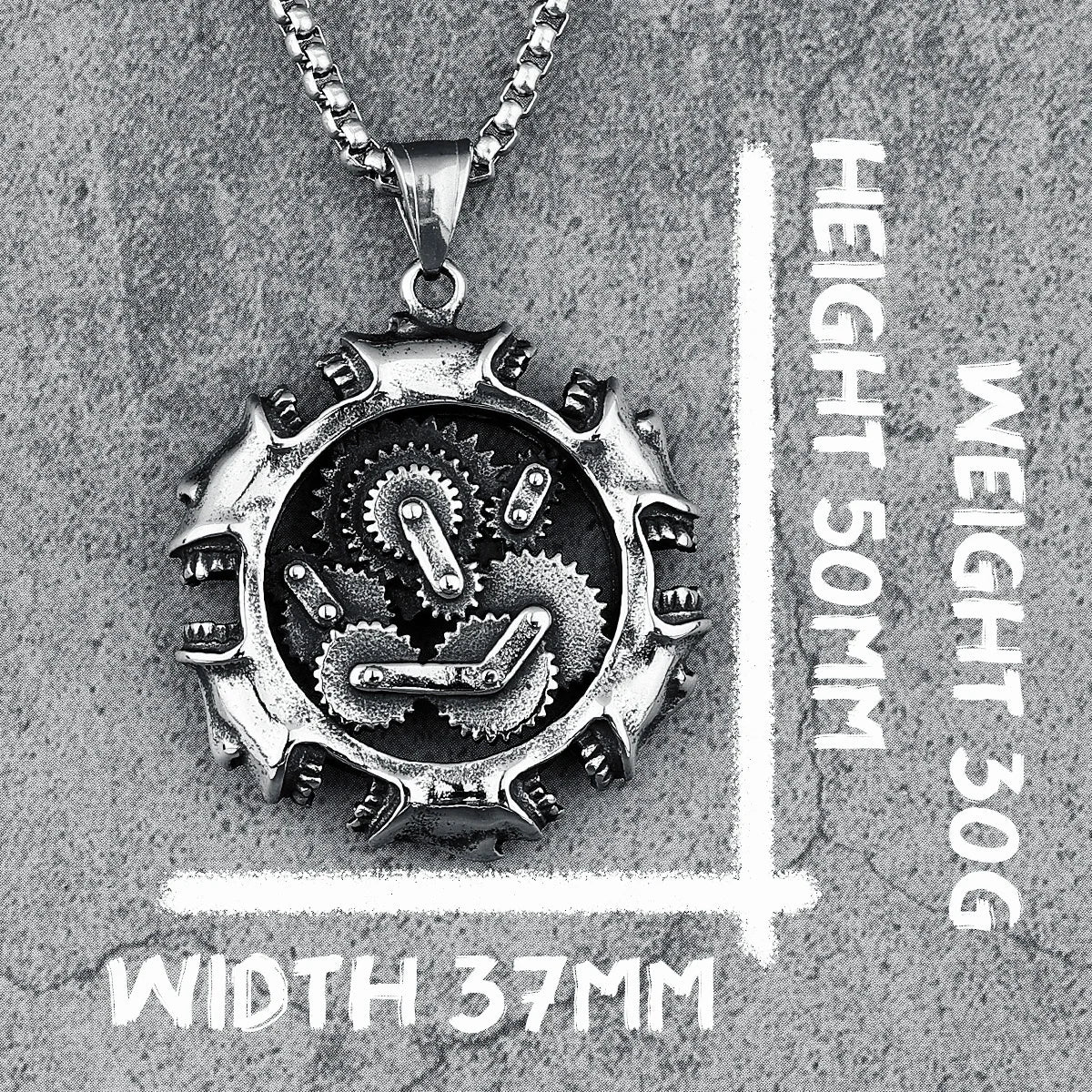 steampunk Mechanical Gear Gothic Skull Stainless Steel Men Women Necklaces Pendants Chain Punk Jewelry Creativity Gift Wholesale