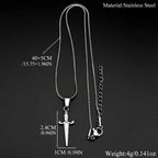 Punk Rock Sword Cross Pendant Necklaces Retro Gothic Knife Necklace Hip Hop Rapper Simple Jewelry For Women Men Gifts