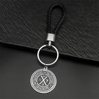 Viking Silver Pendant Celtic Knot Leather Key