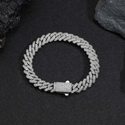 Cubic Iced Out Cuban Chain Necklace Stainless Steel 8MM