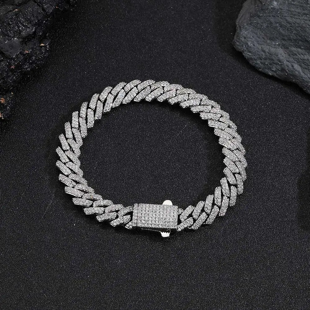 Iced Out Cuban Chain Necklace Stainless Steel 8MM