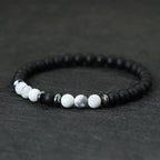 Noter Minimalist Beaded Bracelet For Men 6mm Hematite Onyx Tiger Eyes Stone Braclet Leisure Accessories Pulseras Para
