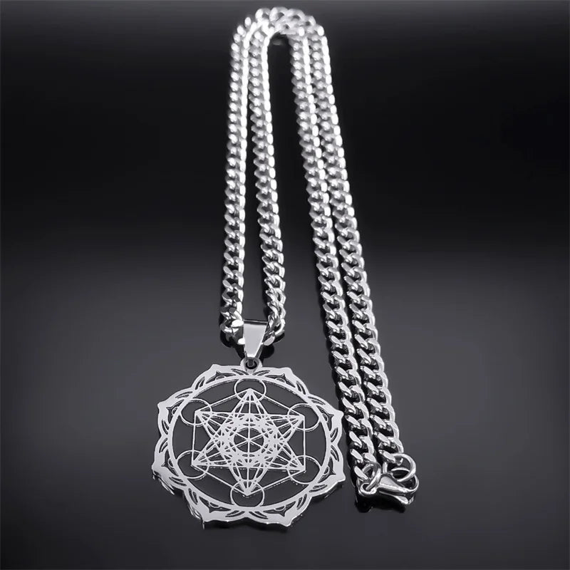 Angel Metatron Pendant Necklace — Stainless Steel