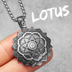 Mandala Flower Pendant — Stainless Steel