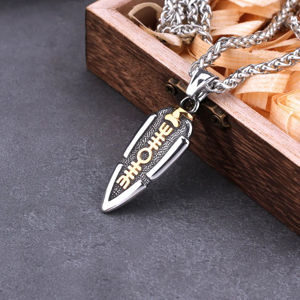 Gungnir Spear Valknut Norse Pendant Necklace — Stainless Steel