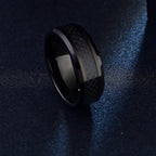 Fashion 8mm Men's Stainless Steel Ring Inlay Black Carbon Fiber Ring Wedding Engagement Jewelry Anniversary Gifts Drop