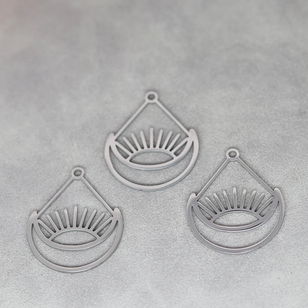 3pcs Eye of Horus Charms DIY Craft Tassels Earrings Necklace Jewelry Making Devil Eye Amulet Stainless Steel Pendant