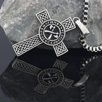 Viking Cross Pendant — Stainless Steel