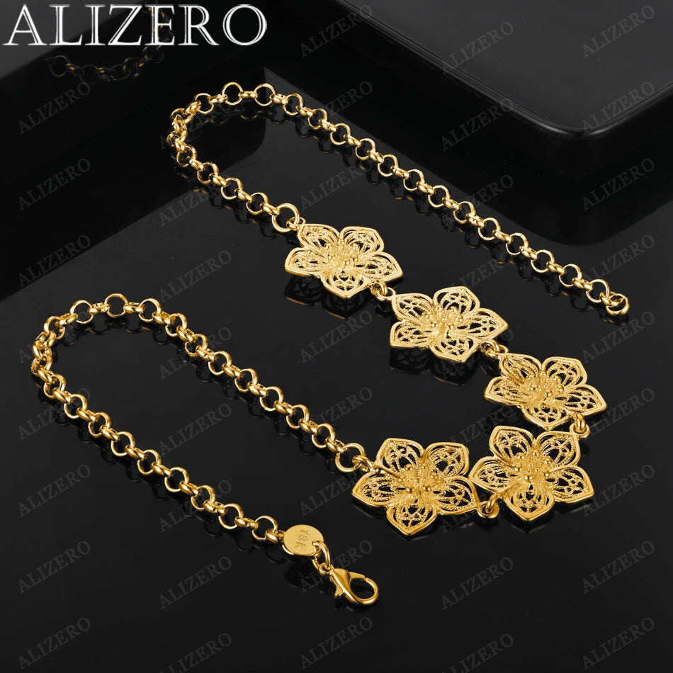 Plum Blossom Gold Pendant Necklace