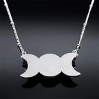 Celtic Moon Pendant Necklace — Stainless Steel