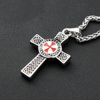 Cross Shield Pendant — Stainless Steel