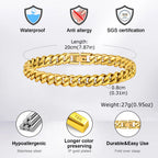 Cuban Miami Curb Chain Bracelet — Two-Tone