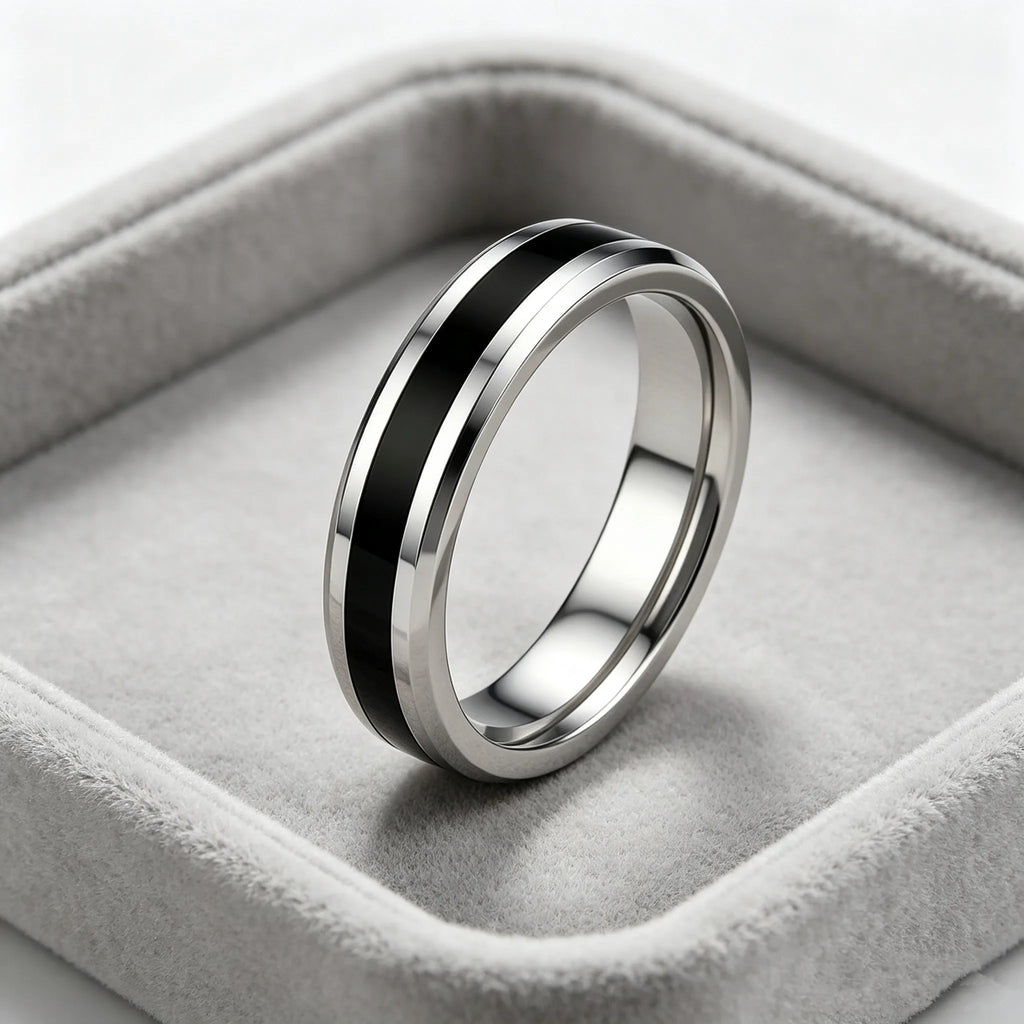 10MM Wide Trendy Stainless Steel Ring For Woman And Man Valentine's Day gift