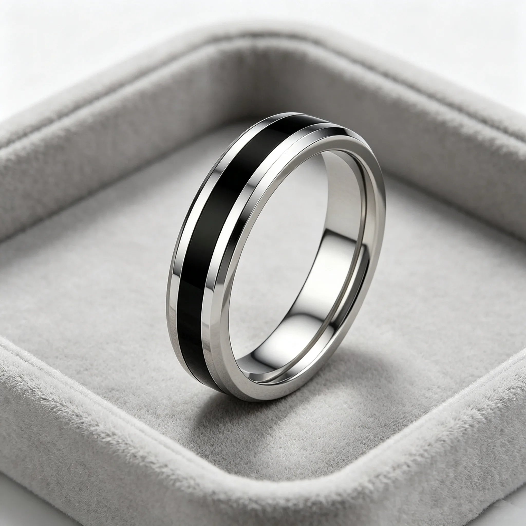 10MM Wide Trendy Stainless Steel Ring For Woman And Man Valentine's Day gift