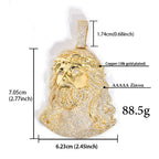 Hip Hop 5A+ Cubic Zirconic Paved Bling Iced Out JESUS PIECE Pendants Necklace Men Rapper Jewelry Rose Gold Silver Color