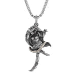 Cat Wings Animal Pendant Necklace — Silver
