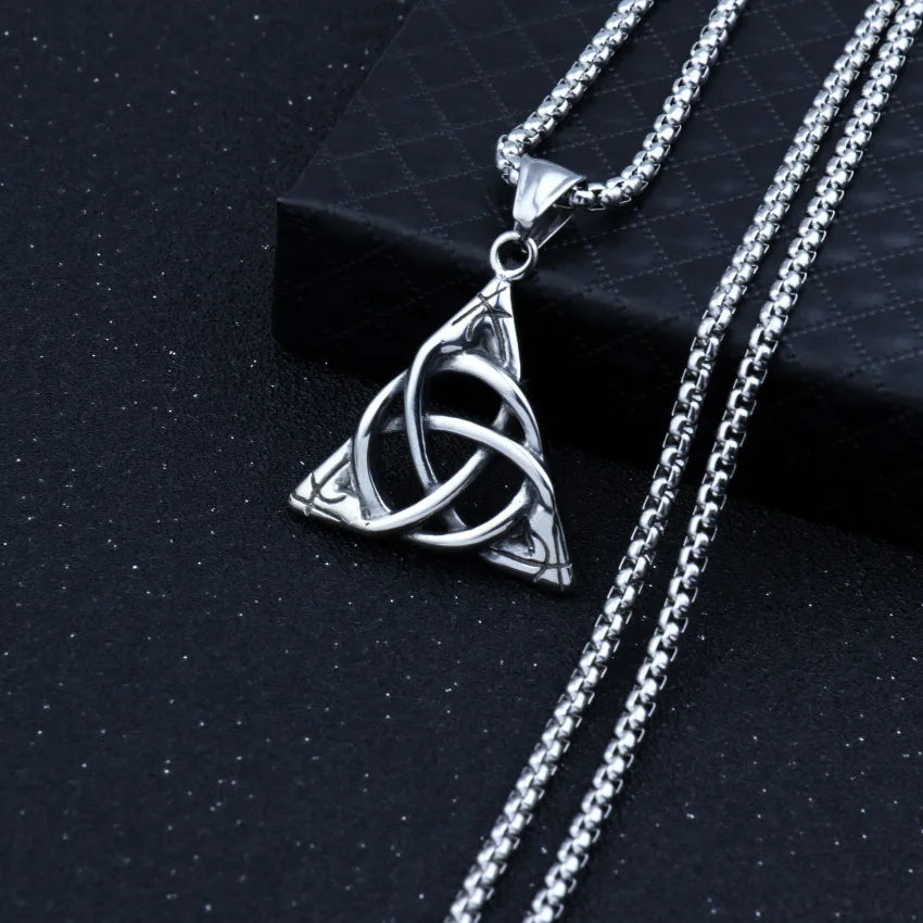 Stainless Steel Celtic Knot Pendant Necklace