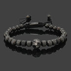 Football Bead Bracelet for Men — Braided, Stainless Steel