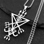 Sigil Lucifer Silver Long Necklace — Stainless Steel
