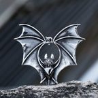 3D Bat Pendant Necklace — Stainless Steel