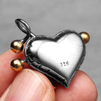 Heart Pendant Necklace Stainless Steel Gothic