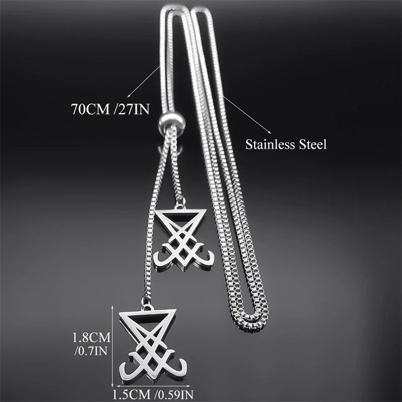 Sigil Lucifer Chain Necklace — Stainless Steel