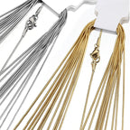 HIYEE Stainless Steel Snake Chain Necklace Chains for DIY for Women Jewelry Making Findings Pendants Lobster Clasps